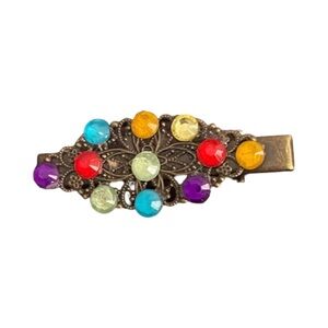 Colorful Crystal Alligator Hair Clip 2.5”